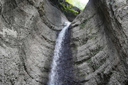 Beautiful waterfall in the mountains