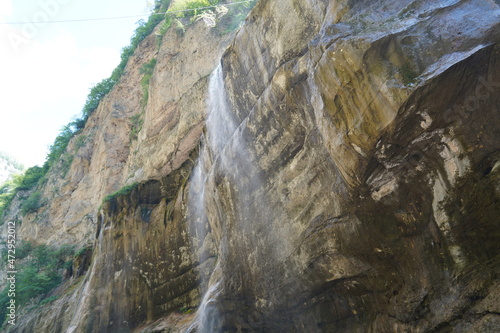 Beautiful waterfall in the mountains