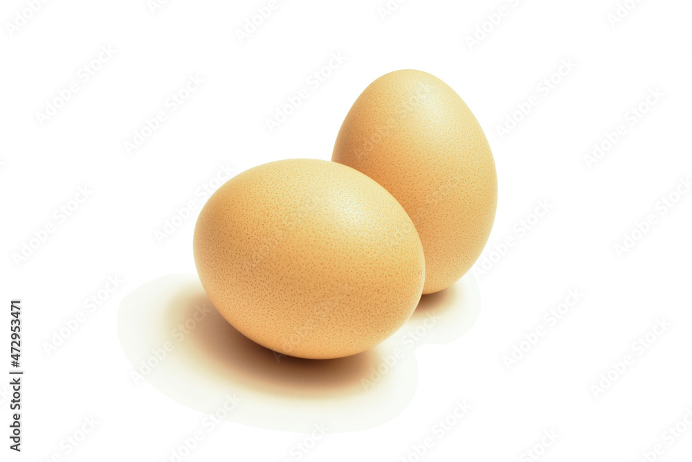 two eggs isolated on white background. High quality photo two eggs isolated on white background. High quality photo