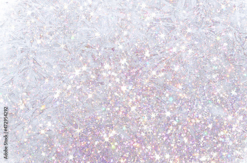 frosty background, winter texture, glitter on a white background