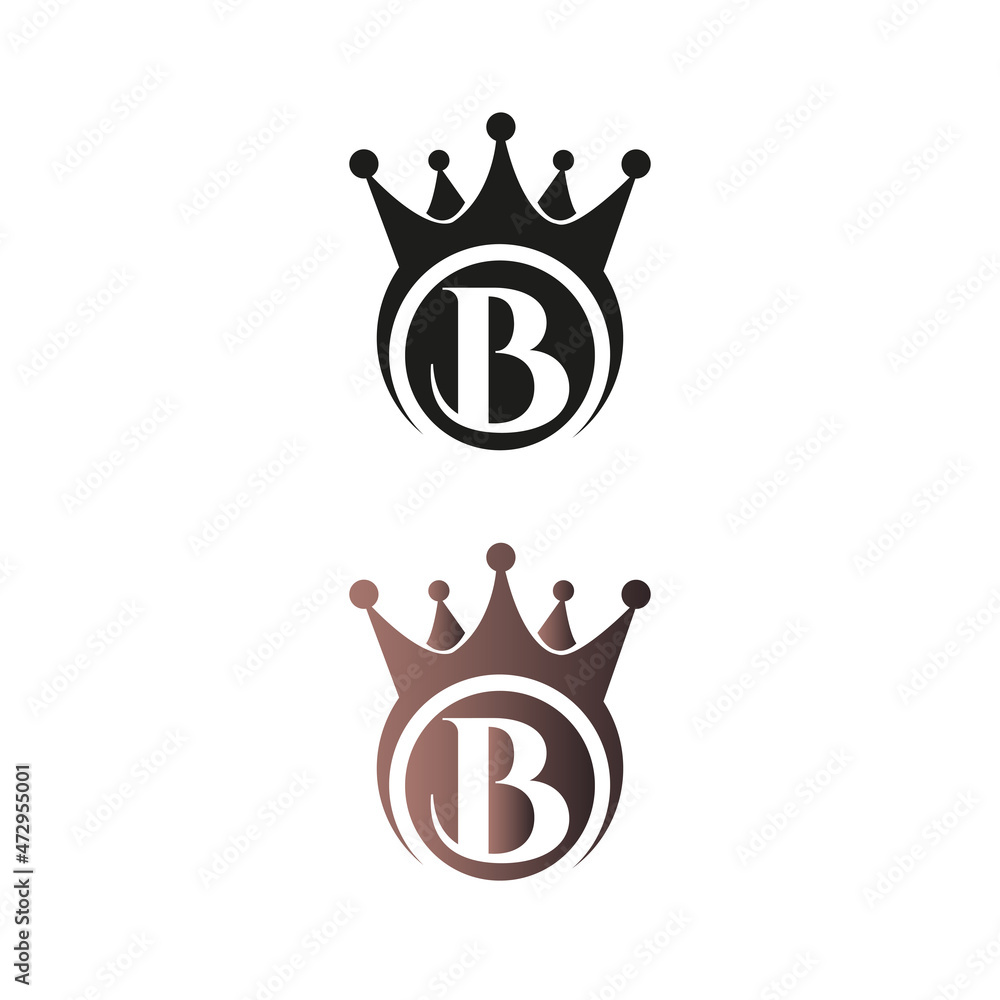 luxury crown letter mark B monogram luxury crown letter mark B monogram