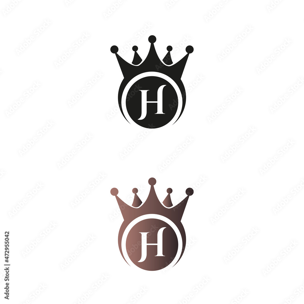 luxury crown letter mark H monogram luxury crown letter mark H monogram