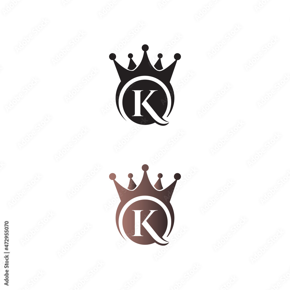 luxury crown letter mark K monogram luxury crown letter mark K monogram