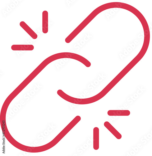 broken-link icon vector illustration logo style