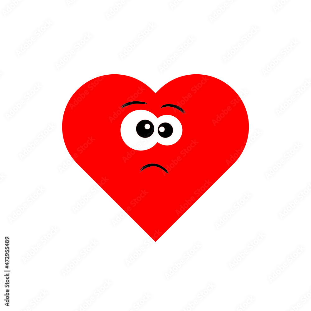 Sad heart illustration vector icon emotion Sad heart illustration vector icon emotion