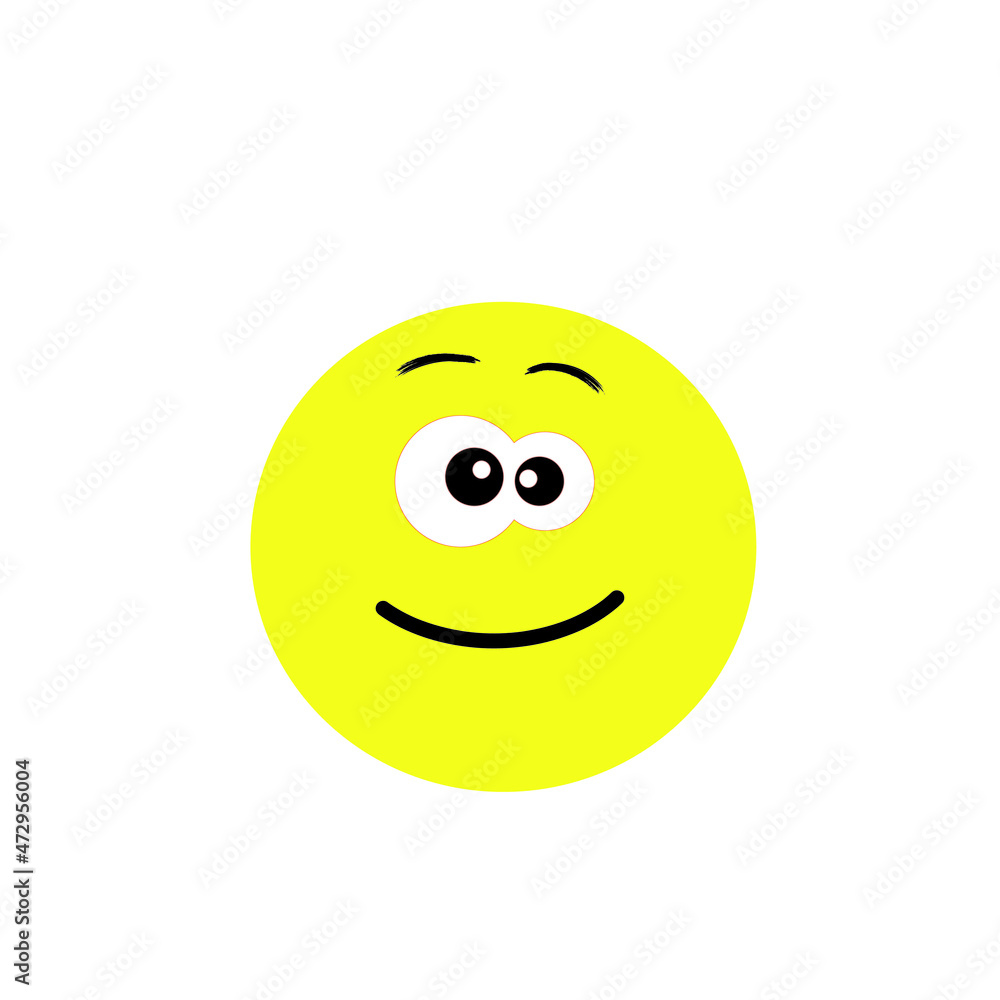 Fototapeta premium Smiley face emotion vector illustration on white background