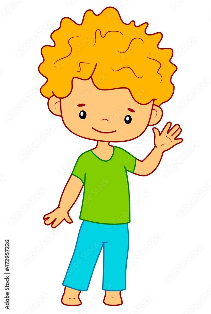 Cartoon clip art. Boy illustration Cartoon clip art. Boy illustration