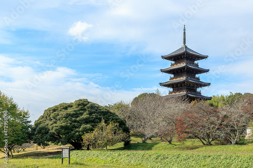 秋の備中国分寺　岡山県総社市　Autumn Bitchū Kokubunji. Okayama-ken Souja city	 photo