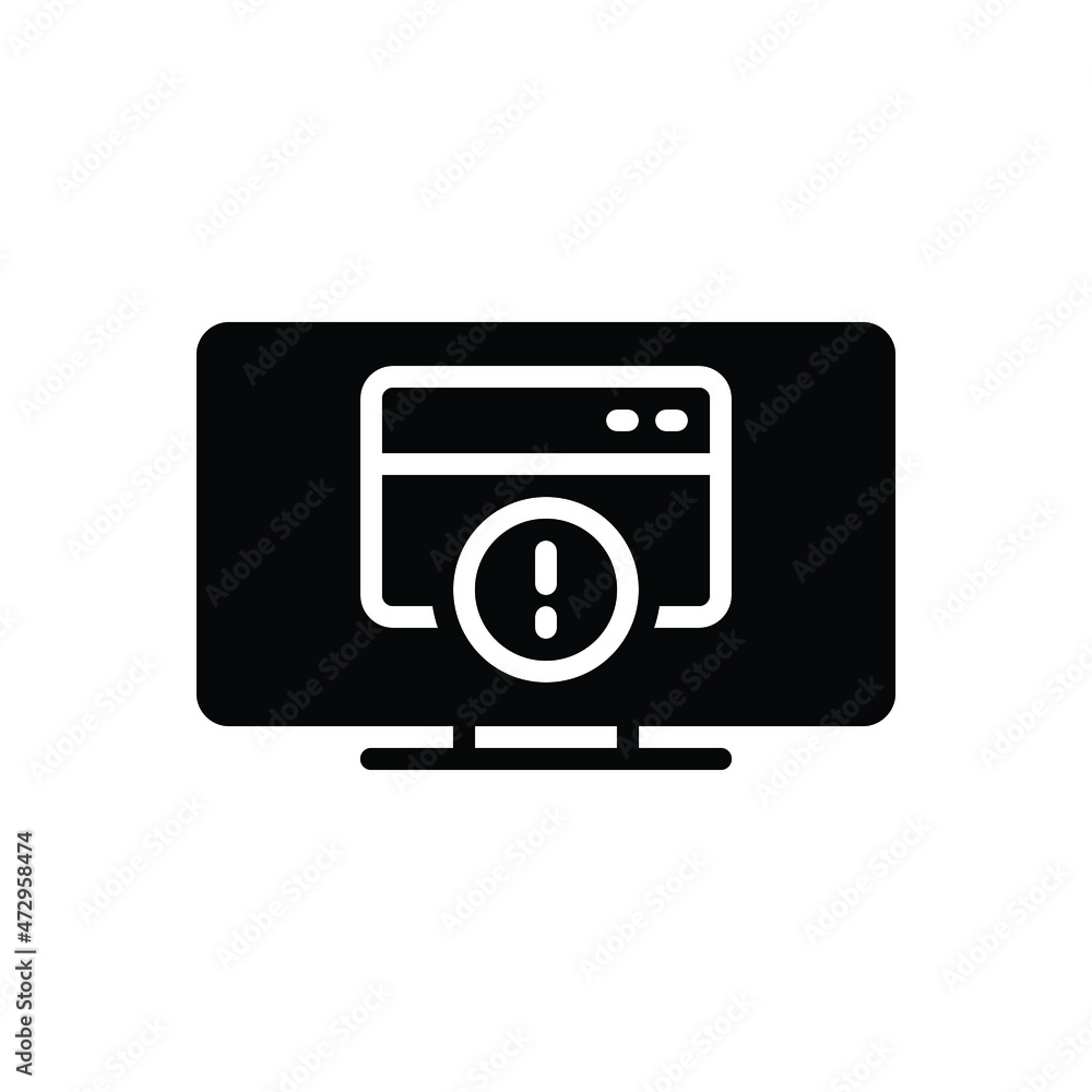 Black solid icon for error Black solid icon for error