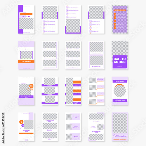 Set of editable pet shop social media templates for Instagram Reels, Instagram Stories, Video Templates, Reels Cover design vector template ai