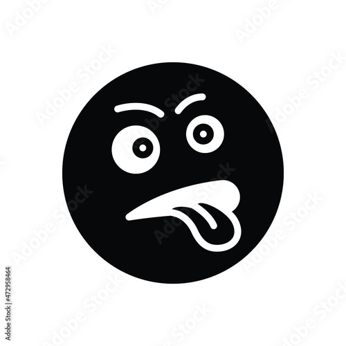 Black solid icon for badly