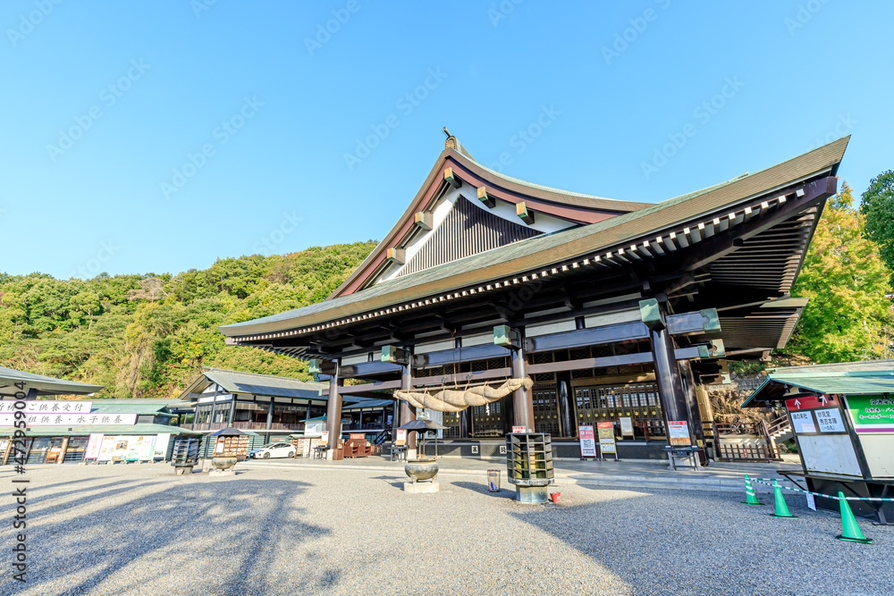 秋の最上稲荷山妙教寺　岡山県岡山市　Saijo Inariyama Myokyoji Temple in Autumn. Okayama-ken Okayama city