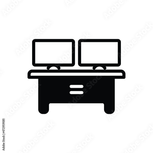 Black solid icon for dual duple