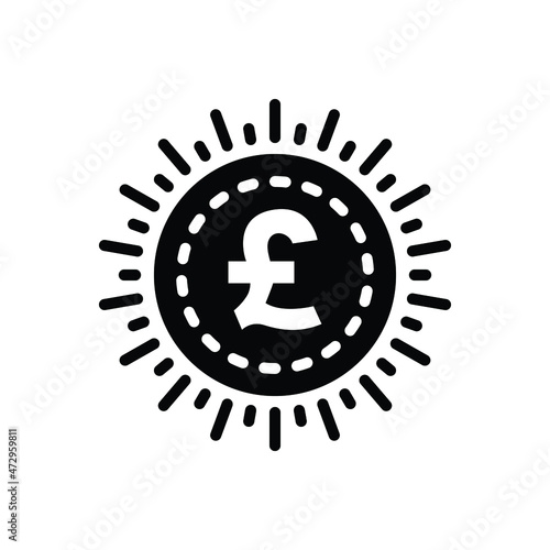 Black solid icon for sterling