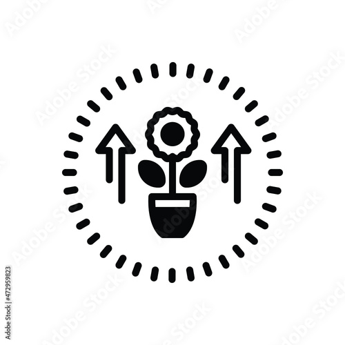 Black solid icon for enhancing