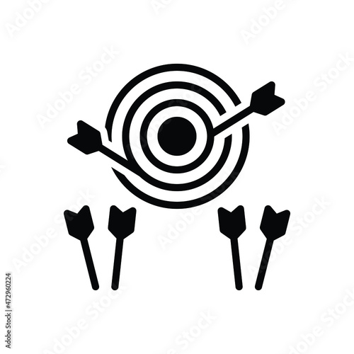 Black solid icon for attempted