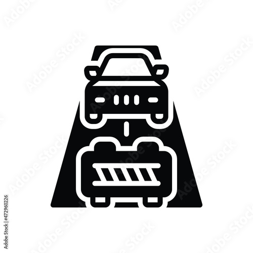 Black solid icon for blocking 