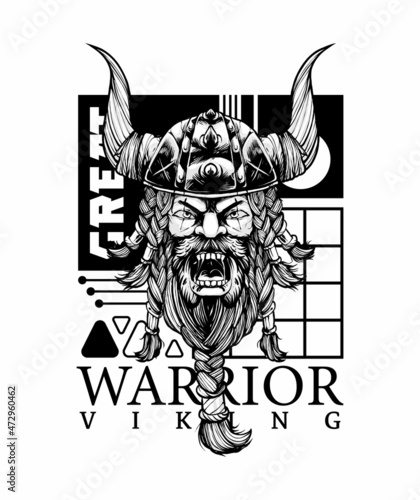 viking warrior silhouette illustration