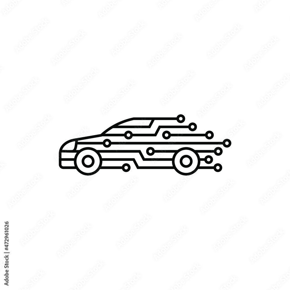 Simple Logo creativity or icon for electric car