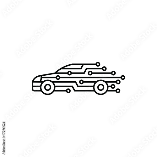 Simple Logo creativity or icon for electric car