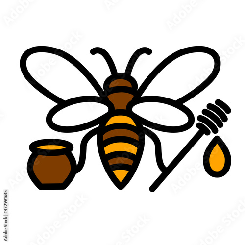 bee and honey logo
