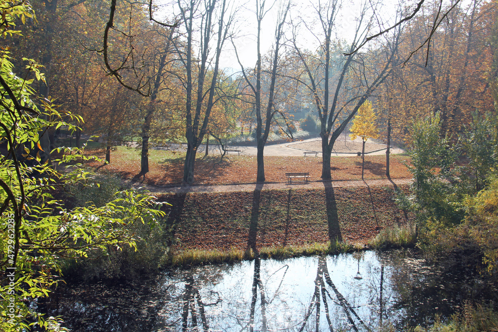 Park of the citadel located in Strasbourg Alsace France