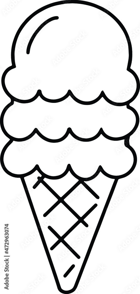 Ice Cream Cone SVG Ice Cream Truck Stock Vector | Adobe Stock