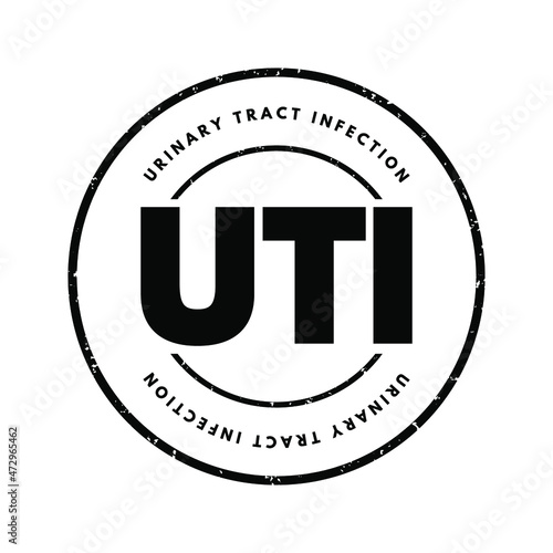 UTI - Urinary Tract Infection acronym, medical concept background