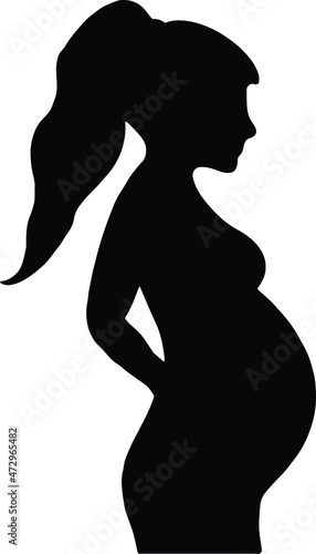 Pregnant Women Silhouette SVG Maternity SVG