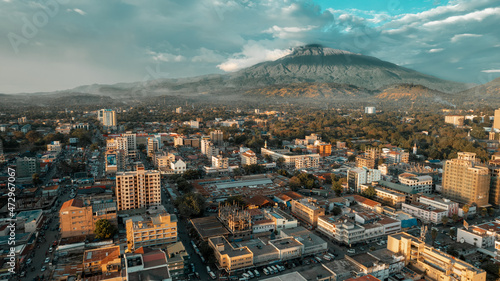 Aerial view of the Arusha city, Tanzania