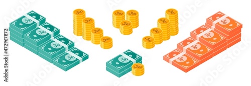 Saudi Riyal Money and Coin Bundle Set