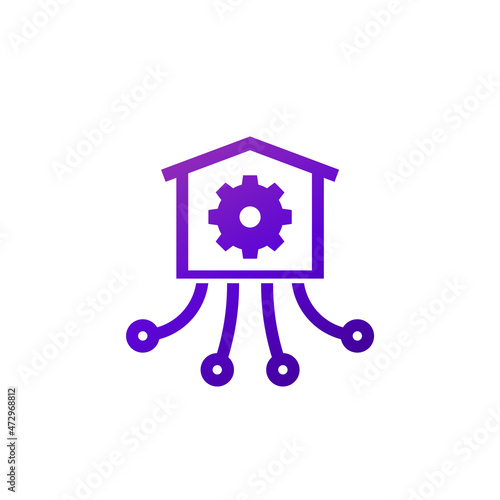 warehouse, distribution and logistics optimization icon