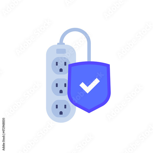 surge protector, power strip icon, type B socket
