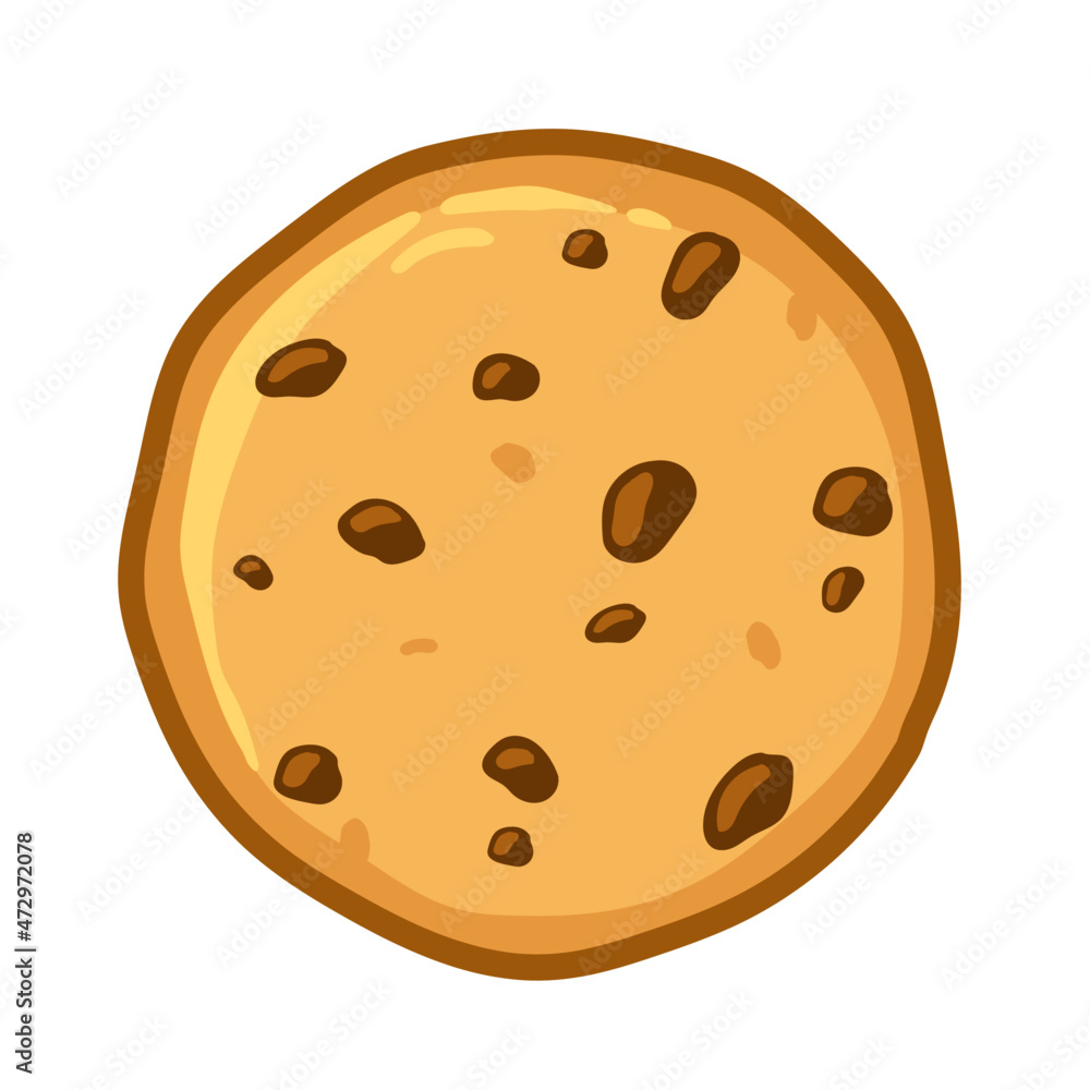 Chocolate Chip Cookie vector Flat Cartoon illustration biscuit logo icon clipart Chocolate Chip Cookie vector Flat Cartoon illustration biscuit logo icon clipart