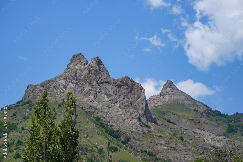 Fototapeta premium Trips. Mountain ranges on the Black Sea coast, the Republic of Crimea.