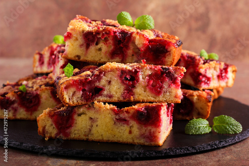 Cherry crumble topping bars
