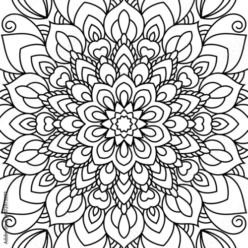 Elegant zentangle inspired illustration with tribal boho chic ornaments. Oriental ornamental background. 