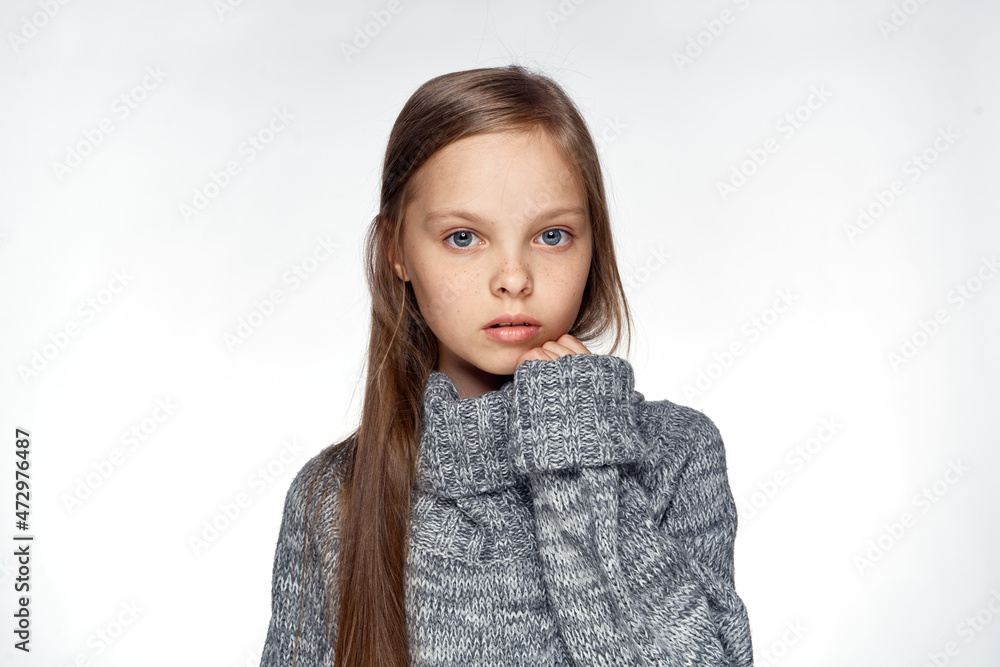 girl in sweater temperature health problems light background girl in sweater temperature health problems light background