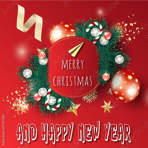 Christmas social media banner templates, Merry Christmas social media poster templates, Christmas social media post design, happy new year  