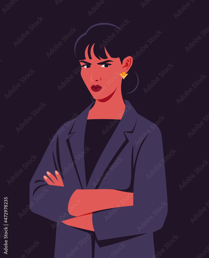 arms crossed girl clipart puple