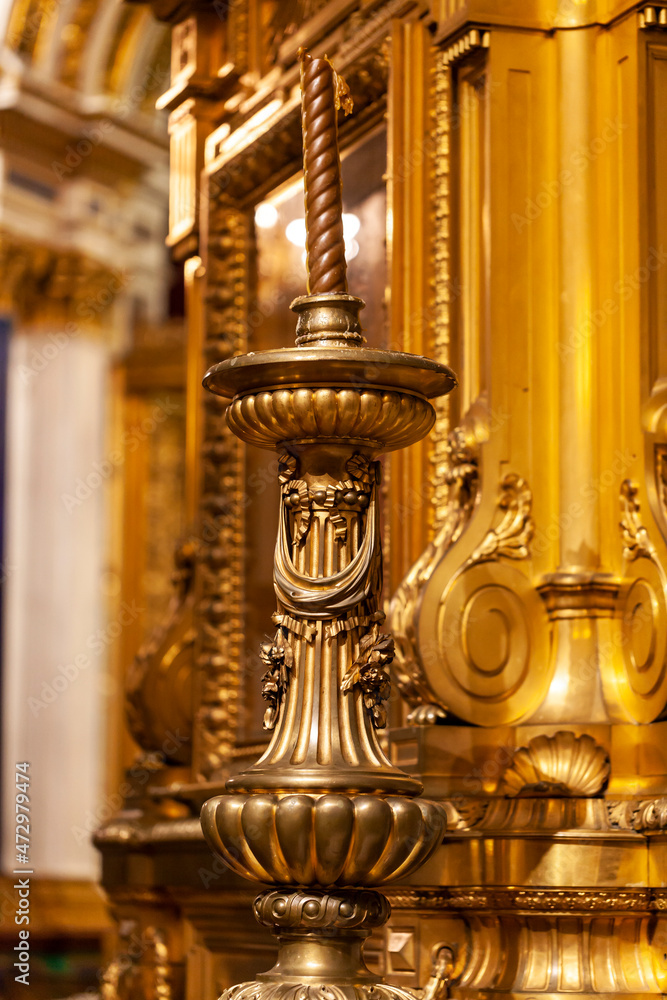 Candle holder in the church Candle holder in the church