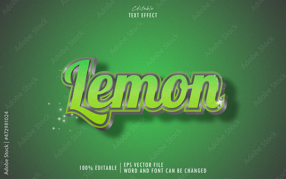 Lemon text effect editable premium free download Lemon text effect editable premium free download