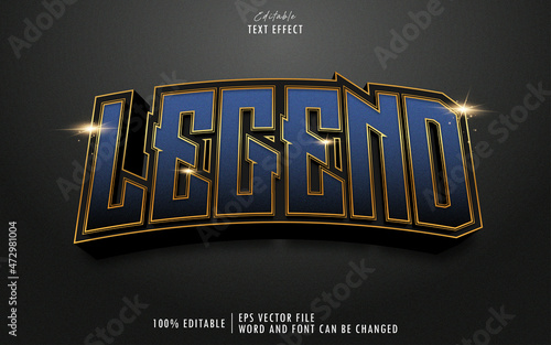 legend gold text effect premium free download