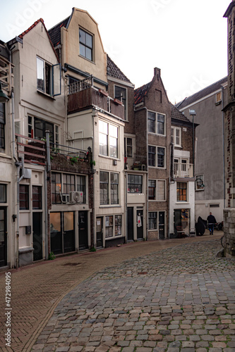Old streets and buildings in Gouda  Netherlands