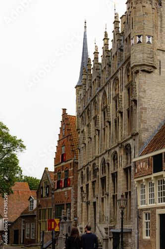 Old town with medieval buildings in Zeeland, Netherlands © Erol