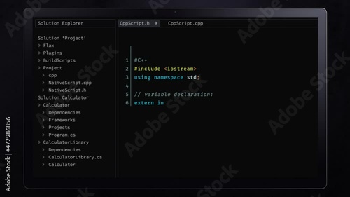 Wallpaper Mural C++ programming code.
Generic Cpp source code building on a tablet screen. Torontodigital.ca