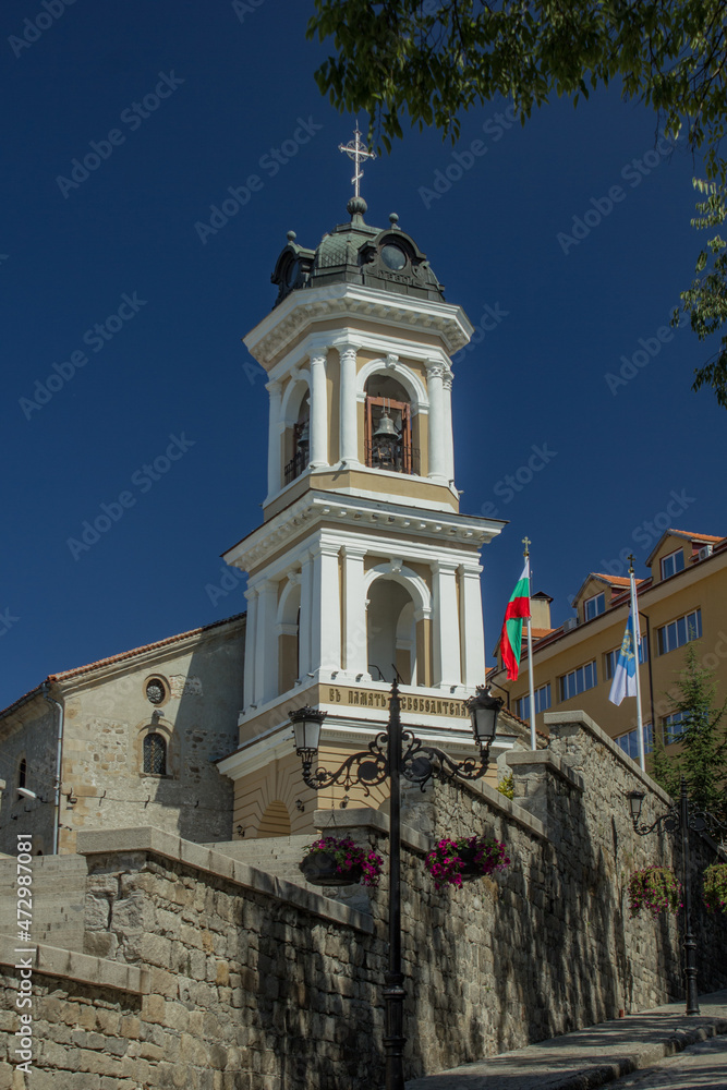 Fototapeta premium Clear summer day in city of Plovdiv, Bulgaria