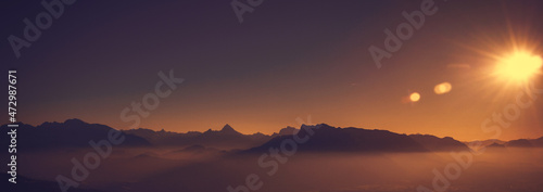 Sonnenuntergang im Salzburger Land