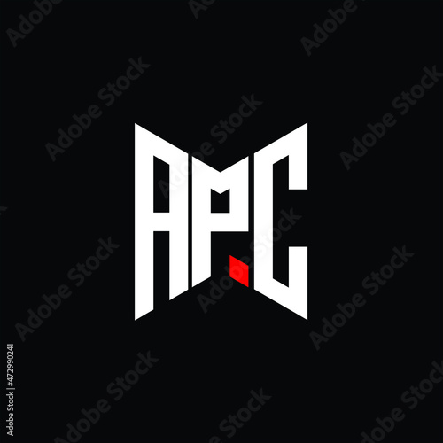 APC letter logo creative design. APC unique design
 photo