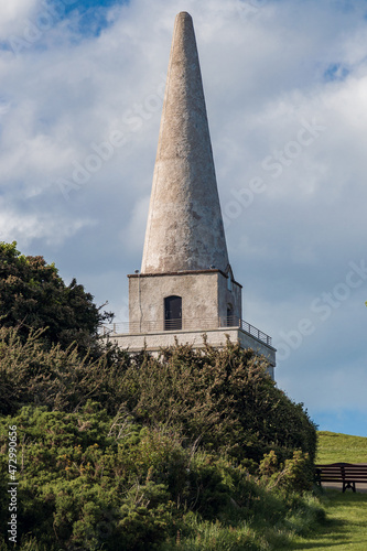 Photography The view of the Killiney Hill Obelisk in Dublin, Ireland.